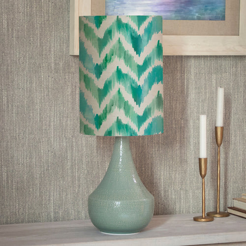 Abstract Blue Lighting - Savannah Anna & Agri Complete Table Lamp Teal/Isla Additions