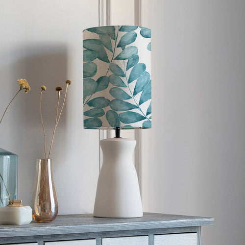 Floral White Lighting - Rowan Anna & Albury Complete Table Lamp Ecru/Aqua Additions