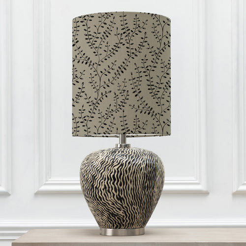 Floral Black Lighting - Alcina  & Eden Anna  Complete Table Lamp Grey/Onyx Additions