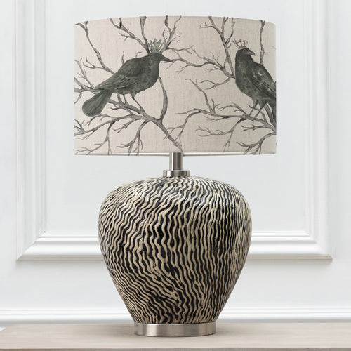 Animal Black Lighting - Alcina  & Monarch Eva  Complete Table Lamp Grey/Linen Voyage Maison