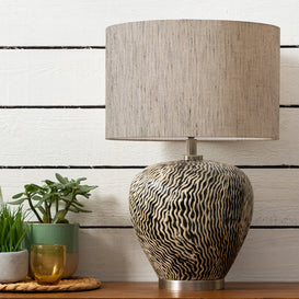 Voyage Maison Alcina & Otaru Eva Complete Table Lamp in Grey/Bamboo