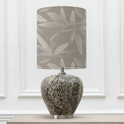 Floral Black Lighting - Alcina  & Silverwood Anna  Complete Table Lamp Grey/Snow Additions