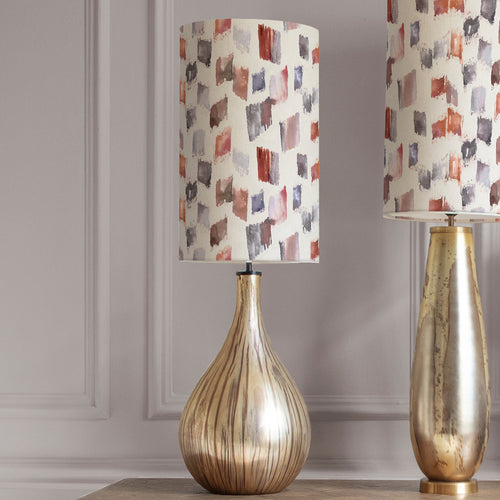 Abstract Gold Lighting - Arwen Anna & Allegra Complete Table Lamp Glass/Rosewater Additions