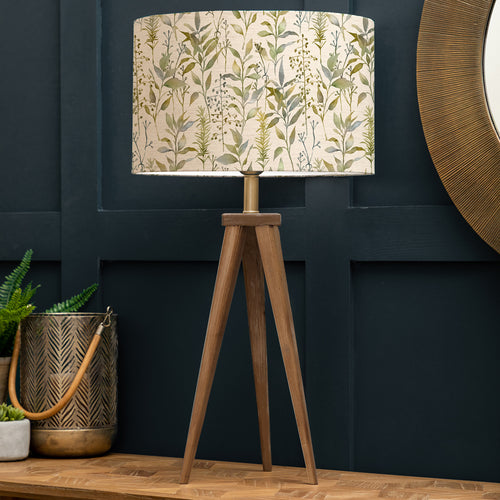 Floral Green Lighting - Aratus & Aberduna Complete Table Lamp Linen Voyage Maison