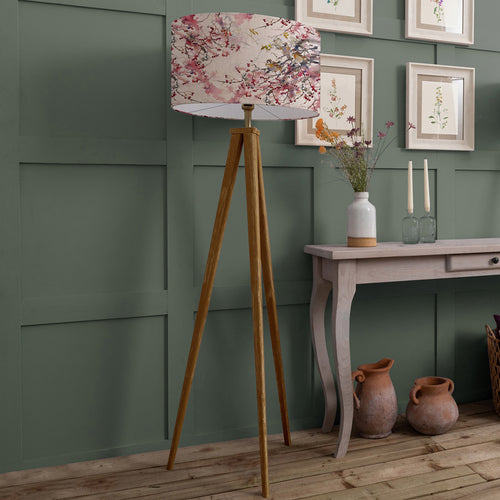 Floral Brown Lighting - Aratus  & Brushwood Eva  Complete Floor Lamp Nut/Blossom Darren Woodhead