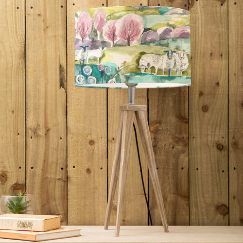 Animal Grey Lighting - Buttermere Eva & Aratus Complete Table Lamp Grey/Linen Voyage Maison