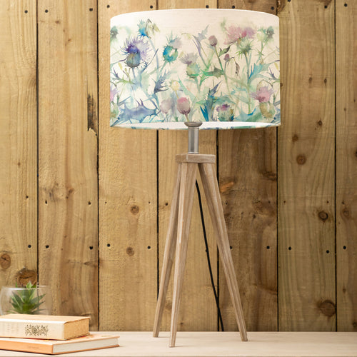 Floral Grey Lighting - Cirsium Eva & Aratus Complete Table Lamp Grey/Damson Voyage Maison