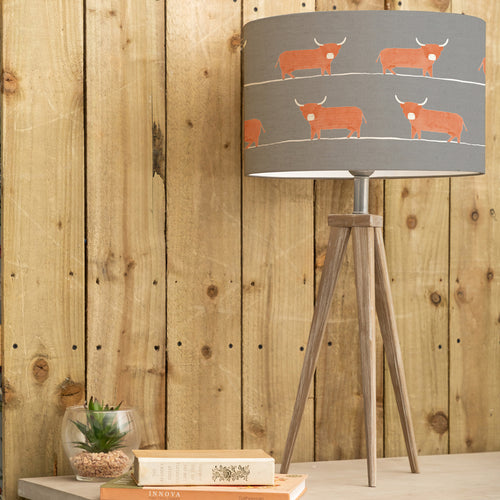 Animal Grey Lighting - Dougal Eva & Aratus Complete Table Lamp Grey/Granite Voyage Maison