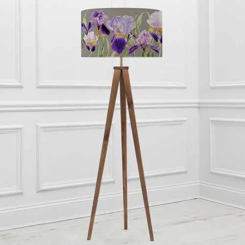 Floral Brown Lighting - Elva Eva & Aratus Complete Floor Lamp Nut/Damson Marie Burke