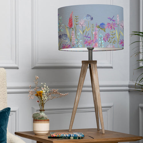 Floral Grey Lighting - Aratus  & Florabunda Eva  Complete Table Lamp Grey/Bluebell Voyage Maison