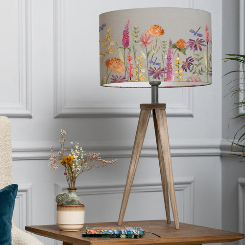 Floral Grey Lighting - Aratus  & Florabunda Eva  Complete Table Lamp Grey/Russet Voyage Maison