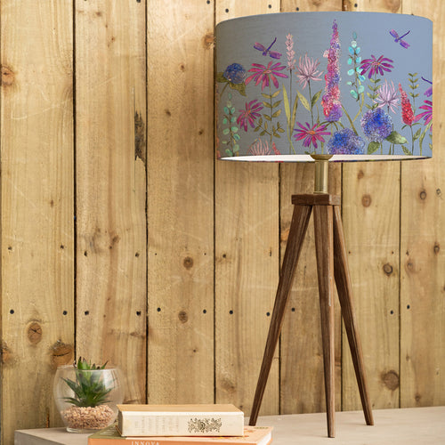 Floral Brown Lighting - Florabunda Eva & Aratus Complete Table Lamp Nut/Bluebell Voyage Maison