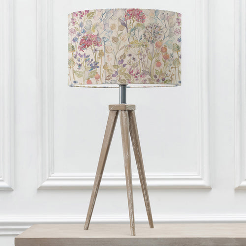Floral Grey Lighting - Aratus  & Hedgerow Eva  Complete Table Lamp Grey/Linen Voyage Maison