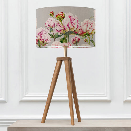 Floral Brown Lighting - Heligan Eva & Aratus Complete Table Lamp Nut/Fuchsia Marie Burke