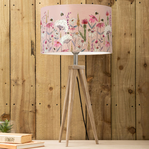 Floral Grey Lighting - Aratus  & Hermione Eva  Complete Table Lamp Grey/Blush Voyage Maison