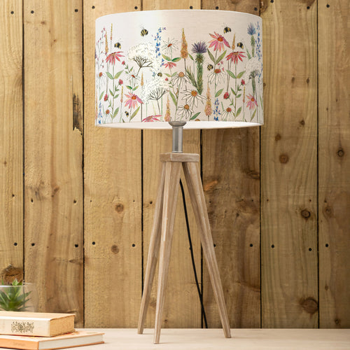 Floral Grey Lighting - Aratus  & Hermione Eva  Complete Table Lamp Grey/Linen Voyage Maison