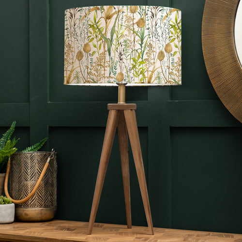 Floral Green Lighting - Lydiard Eva & Aratus Complete Table Lamp Linen Voyage Maison