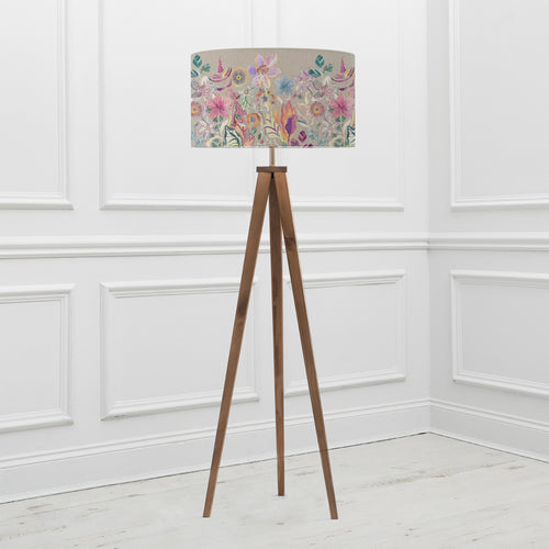 Floral Brown Lighting - Aratus  & Primrose Eva  Complete Floor Lamp Nut/Haze Voyage Maison