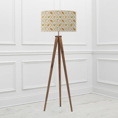 Floral Orange Lighting - Peach Trellis Eva & Aratus Complete Floor Lamp Nut/Cream Voyage Maison