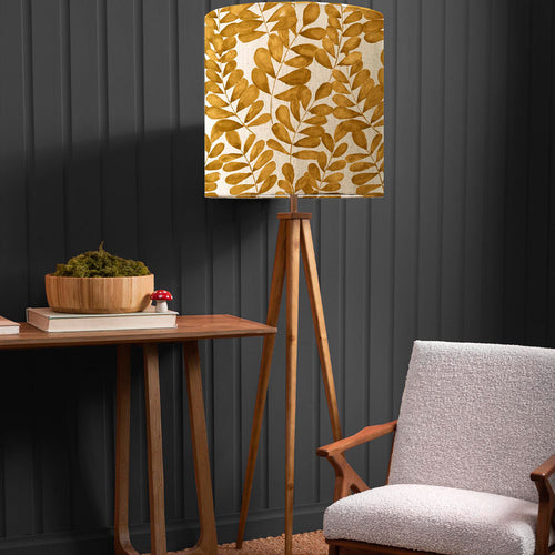 Floral Brown Lighting - Rowan Anna & Aratus Complete Floor Lamp Nut/Gold Additions