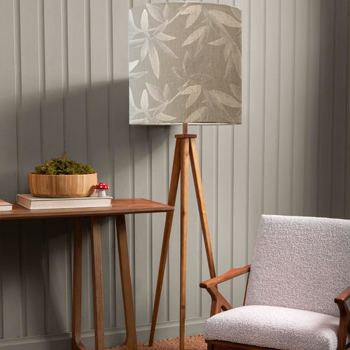 Floral Brown Lighting - Aratus  & Silverwood Anna  Complete Floor Lamp Nut/Snow Additions