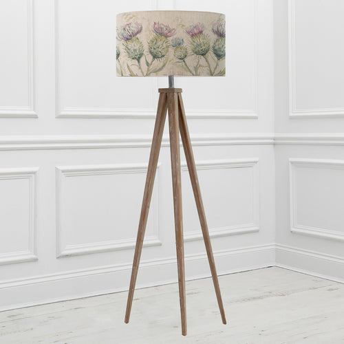 Floral Grey Lighting - Aratus  & Thistle Glen Eva  Complete Floor Lamp Grey/Linen Voyage Maison