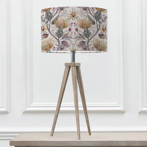 Floral Grey Lighting - Aratus  & Varys Eva  Complete Table Lamp Grey/Gold Voyage Maison