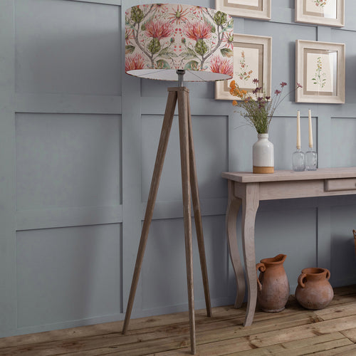 Floral Grey Lighting - Aratus  & Varys Eva  Complete Floor Lamp Grey/Russet Voyage Maison