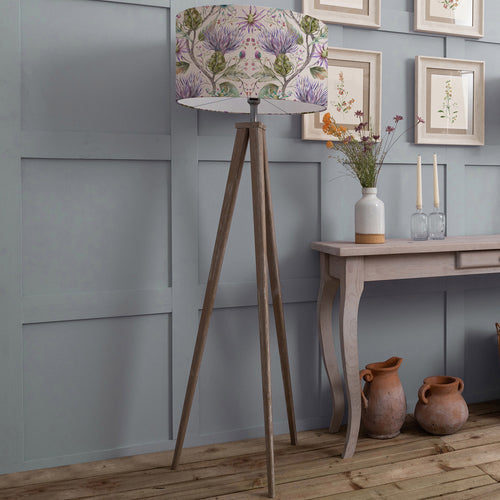 Floral Grey Lighting - Aratus  & Varys Eva  Complete Floor Lamp Grey/Violet Voyage Maison