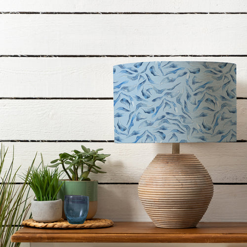 Geometric Blue Lighting - Cerys & Balaya Complete Table Lamp Cobalt Voyage Maison