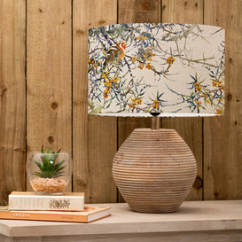 Darren Woodhead Cerys & Hawthorn Eva Complete Table Lamp in White/Olive