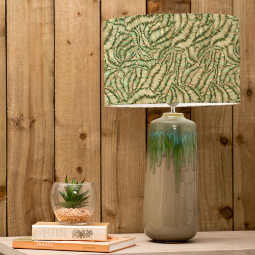 Jungle Green Lighting - Musa Eva & Cerys Complete Table Lamp White/Kiwi Voyage Maison