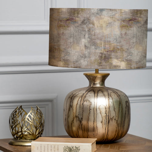 Abstract Gold Lighting - Elphaba  & Monet Eva  Complete Table Lamp Glass/Ironstone Voyage Maison