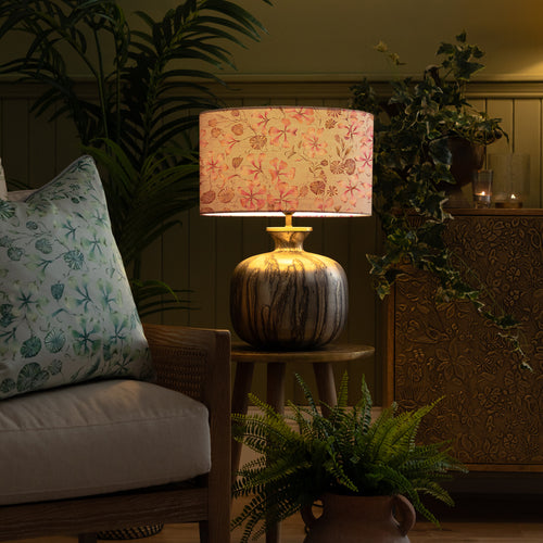 Floral Orange Lighting - Philipa Eva & Elphaba Complete Table Lamp Primrose Voyage Maison