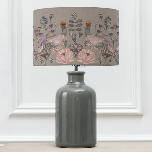 Floral Grey Lighting - Ahura Eva & Elspeth Complete Table Lamp Grey/Bronze Voyage Maison