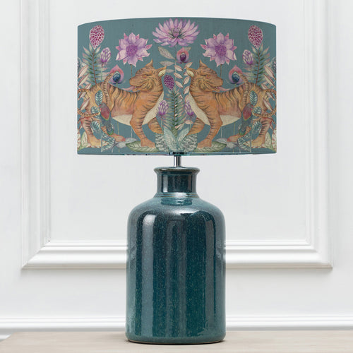 Floral Blue Lighting - Elspeth  & Baghdev Eva  Complete Table Lamp Aqua/Iris Voyage Maison