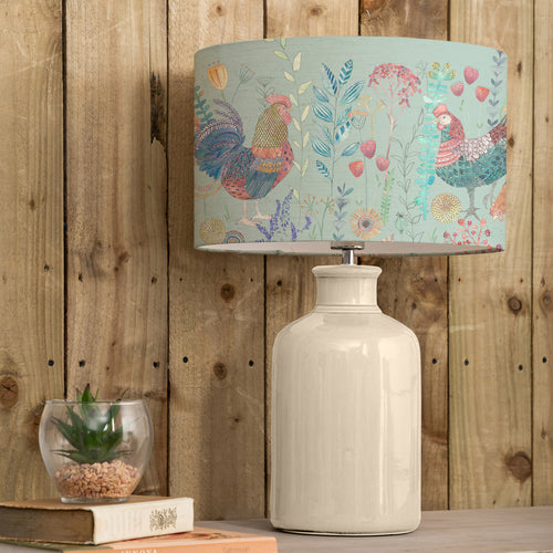 Animal Cream Lighting - Bilbury Flock Eva & Elspeth Complete Table Lamp Cream/Robins Egg Voyage Maison