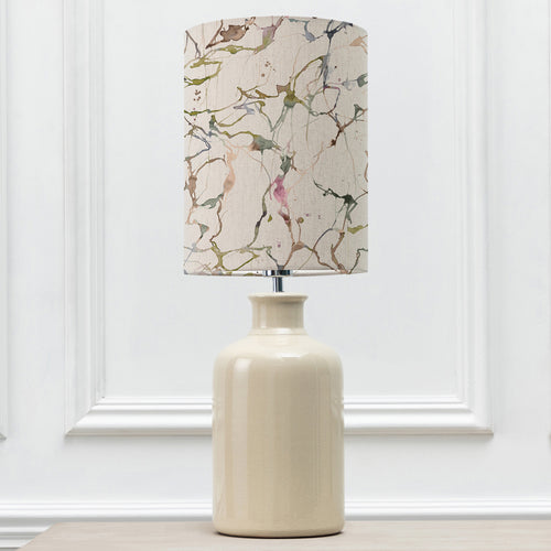 Abstract Cream Lighting - Elspeth  & Carrara Anna  Complete Table Lamp Cream/Meadow Additions