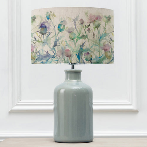 Floral Blue Lighting - Cirsium Eva & Elspeth Complete Table Lamp Duck/Damson Voyage Maison