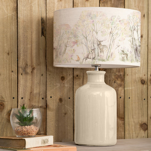 Animal Cream Lighting - Elspeth  & Enchanted Forest Eva  Complete Table Lamp Cream/Forest Voyage Maison