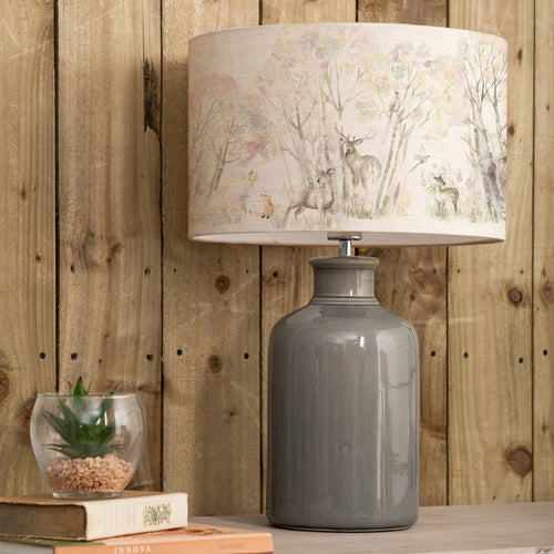 Animal Grey Lighting - Enchanted Forest Eva & Elspeth Complete Table Lamp Grey/Forest Voyage Maison