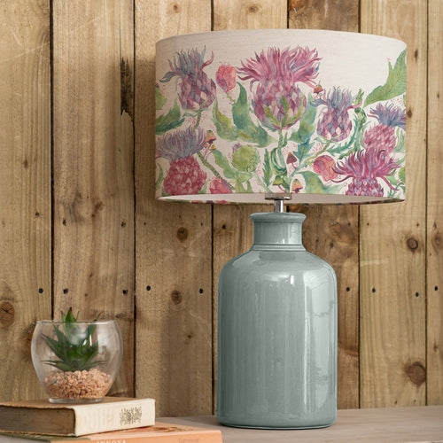 Floral Blue Lighting - Elspeth  & Fairytale Bristle Eva  Complete Table Lamp Duck/Damson Voyage Maison