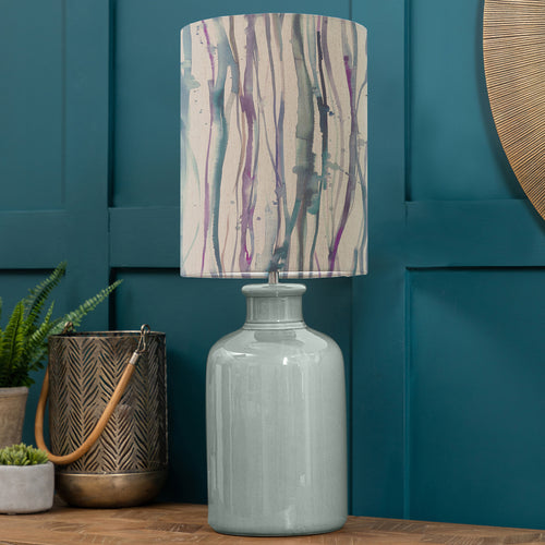Abstract Blue Lighting - Elspeth  & Falls Anna  Complete Table Lamp Duck/Indigo Additions