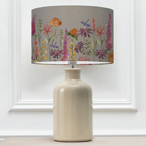 Floral Cream Lighting - Elspeth  & Florabunda Eva  Complete Table Lamp Cream/Russet Voyage Maison