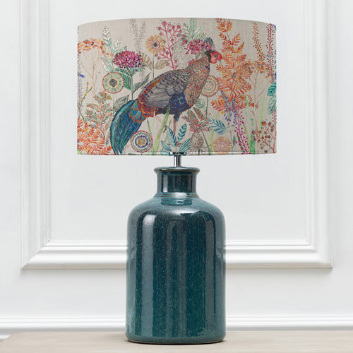 Animal Blue Lighting - Elspeth  & Lady Amherst Eva  Complete Table Lamp Aqua/Linen Voyage Maison