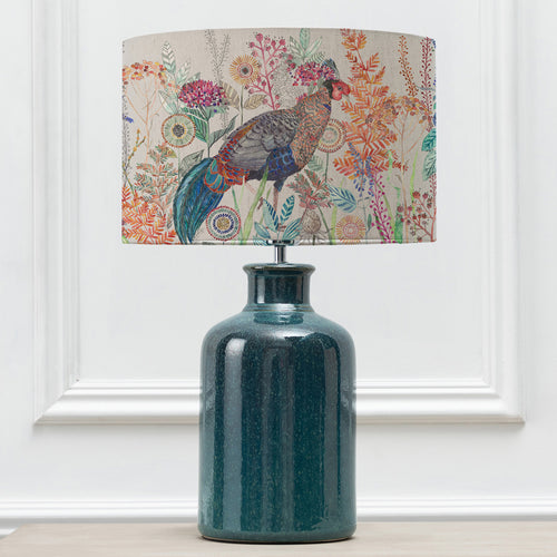 Animal Blue Lighting - Lady Amherst Eva & Elspeth Complete Table Lamp Aqua/Linen Voyage Maison