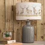 Voyage Maison Elspeth & Moorland Stag Eva Complete Table Lamp in Grey/Linen