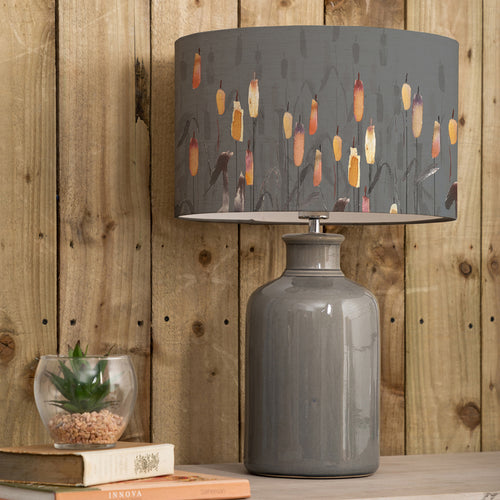 Floral Grey Lighting - Elspeth  & Orientalis Eva  Complete Table Lamp Grey/Amber Voyage Maison