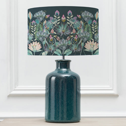 Floral Blue Lighting - Osawi Eva & Elspeth Complete Table Lamp Aqua/Emerald Voyage Maison