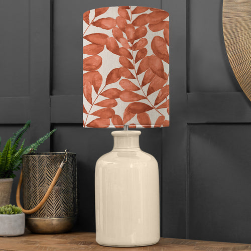 Floral Cream Lighting - Elspeth  & Rowan Anna  Complete Table Lamp Cream/Amber Additions